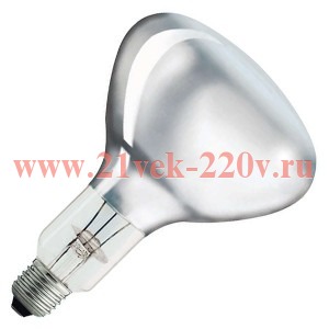 Лампа инфракрасная PHILIPS IR375CH R125 E27 230-250V d125x181 прозрачная