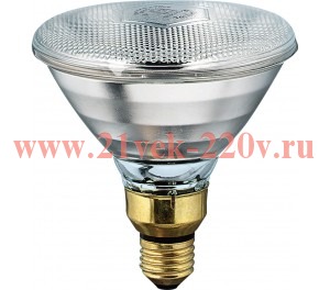 Лампа инфракрасная PHILIPS IR175С PAR38 E27 230V d121x136 прозрачная