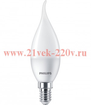 Лампа светодиодная свеча на ветру ESS LEDCandle 6W ( =75W) E14 827 BA35 FR 620lm PHILIPS