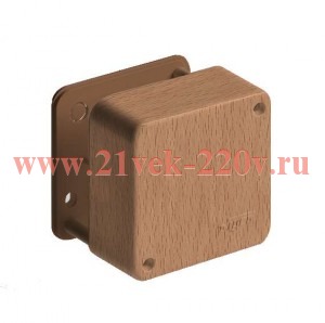 Коробка распр. ОП 79х79х32 бук (светл. основа) IP40 Рувинил 65004-38М