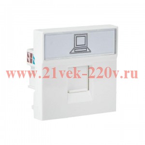 Розетка RJ45 категории 5е (ширина 2 модуля) EKF E2MK015E-135-10