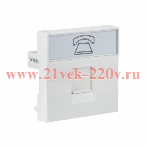 Розетка RJ11 (ширина 2 модуля) EKF E2MT01-134-10