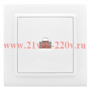 Минск Розетка RJ-45 1-местная СП белая EKF Basic