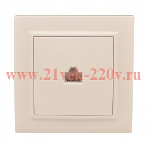 Розетка RJ-45 1-мест. СП бежевый Минск EKF