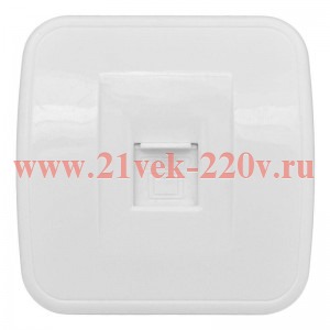 Минск Розетка RJ-45 1-местная, ОП 1А, 120В, белая EKF Basic