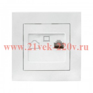 Розетка компьютерная 1-м RJ-45 бел. PROxima EKF EWK01-035-10