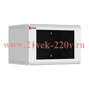 Шкаф телекоммуникационный Astra 6U (600х550) настенный дверь стекло PROxima EKF ITB6G550