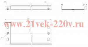 Лоток листовой неперфорированный 50х50 L3000 сталь 0.55мм EKF L505000-0.55