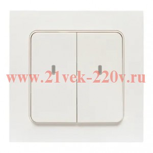 Выключатель 2-кл. Стокгольм Умный бел. Zigbee Сonnect EKF RCV-ST2-WD-ZB