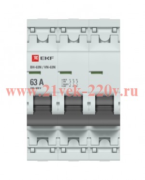 Выключатель нагрузки 3п 63А ВН-63N PROxima EKF S63363