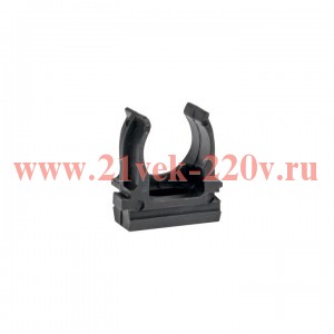 Держатель для труб (клипса) d25мм черн. (уп.100шт) Plast EKF derj-z-25-black