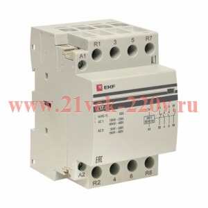 Контактор модульный КМ 63А 2NО+2NC (3 мод.) PROxima EKF km-3-63-22