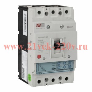 Выключатель автоматический 63А 100кА AV POWER-1/3 ETU2.0 AVERES EKF mccb-13-63H-2.0-av