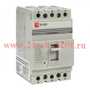 Выключатель автоматический 3п 125/20А 25кА ВА-99 PROxima EKF mccb99-125-20