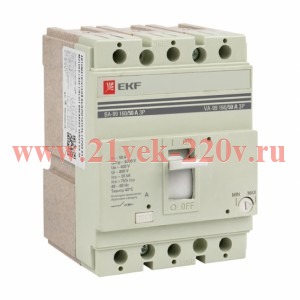 Автоматический выключатель ВА-99 160/50А 3P 35кА EKF PROxima