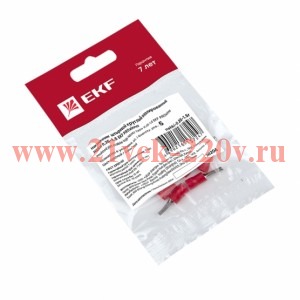 Наконечник штыревой круглый изолированный НШКИ 0.25-1.5 (уп 5шт) EKF PROxima