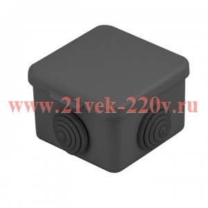 Коробка распаячная КМР-030-036 65х65х50 4 мембранных ввода черн. EKF plc-kmr2-030-036-b