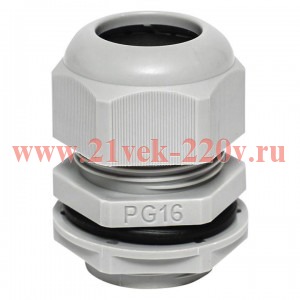 Сальник PG16 IP54 отв. d21мм провод d10-14мм (уп.2шт) PROxima EKF plc-pg-16-2-r