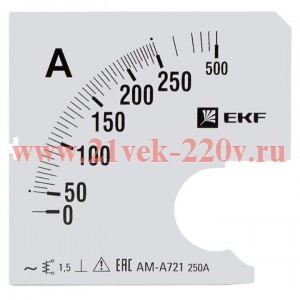 Шкала сменная для A721 250/5А-1,5 EKF PROxima