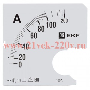 Шкала сменная для A961 100/5А-1,5 EKF PROxima