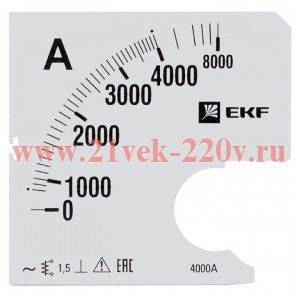 Шкала сменная для A961 4000/5А-1,5 EKF PROxima