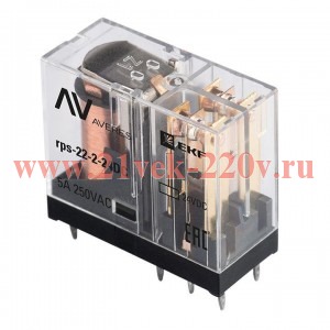 Реле промежуточное РП slim 22/2 5А 24В DC AVERES EKF rps-22-2-24DC