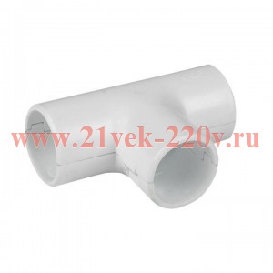 Тройник соединительный для трубы 20мм бел. Plast EKF tr-t-20w-r