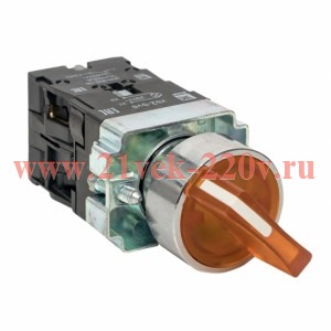 Переключатель BD21 2P с желт. подстветкой 230В NO PROxima EKF xb2-bk21-y-230