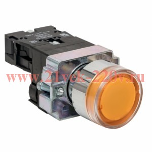 Кнопка BA51 с подстветкой 24В желт. NO PROxima EKF xb2-bw51-24