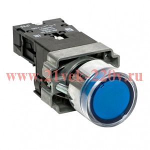 Кнопка BA61 с подстветкой 24В син. NO IP65 PROxima EKF xb2-bw61-24-65