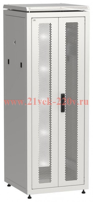 Шкаф сетевой 19дюйм LINEA N 33U 600х600мм передняя перфорированная распаш. двуствор. задняя перфорир