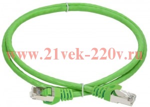 Патч-корд кат.6A S/FTP 1м standart 50мкд зел. ITK PC02-C6ASL-1M-SC-HC