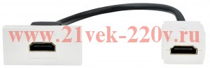 Розетка 1мод. HDMI M/M РКМ-10-00-П бел. PRIMER IEK PR-KK40D-RH-0-1-K01