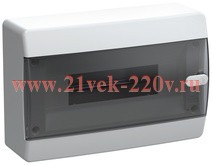 Щит накладной UNION Compact ЩРН-П-12 12м прозрачная дверь IP41 IEK