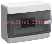 Щит накладной UNION Compact ЩРН-П-8 8м прозрачная дверь IP41 IEK