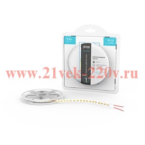 Лента светодиодная Basic 10Вт/м 12В 700lm/м 4000К IP20 (уп.2м) Gauss BT037