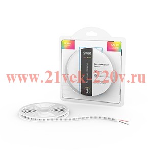 Лента светодиодная Basic 10Вт/м 12В 700lm/м IP20 RGB (уп.3м) Gauss BT054