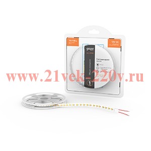 Лента светодиодная Basic 14.4Вт/м 12В 1400lm/м 3000К IP20 (уп.2м) Gauss BT080