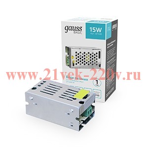 Блок питания Basic 12В 15Вт IP20 Gauss BT500