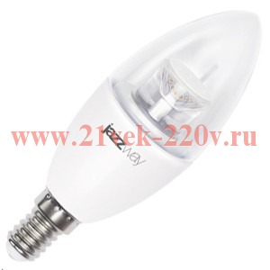 Лампа светодиодная свеча PLED- DIM C37 7w CLEAR 4000K 540Lm E14 230/50 Jazzway