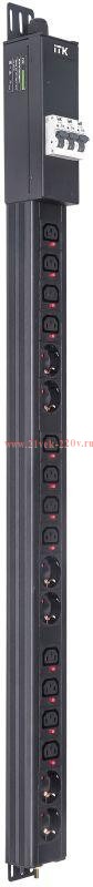 Блок распределения питания BASE PDU PV1114 24U 3ф 16А 6SCHUKO 12C13 3м IEC60309 ITK BS-PV-43-12C13-0