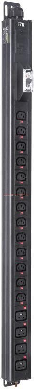 Блок распределения питания BASE PDU PV1112 22U 1ф 32А 13C13 4C19 3м IEC60309 ITK BS-PV-43-13C13-04C1