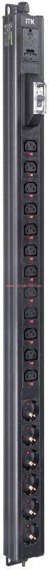 Блок распределения питания BASE PDU PV1111 23U 1ф 16А 6SCHUKO 12C13 3м IEC60309 ITK BS-PV-43-12C13-0