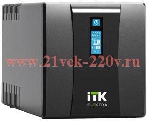 Источник бесперебойного питания ИБП 1.2кВА/720Вт с АКБ 2х7AH USB Schuko ELECTRA ET ITK EET-1200VA-1-