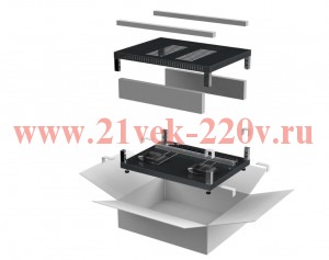 Комплект основание и крыша 600х600мм для шкафа 18-47U черн. LINEA E ITK LE05-XXX66-X