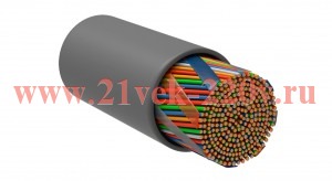 ITK Кабель связи витая пара U/UTP, кат.5E 10х2х24AWG solid, PVC, 305м, серый