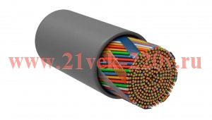 ITK Кабель связи витая пара U/UTP, кат.5E 50х2х24AWG solid, PVC, 305м, серый