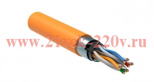 ITK Кабель связи витая пара F/UTP, кат.6 4x2х23AWG solid, LSZH, 305м, оранжевый