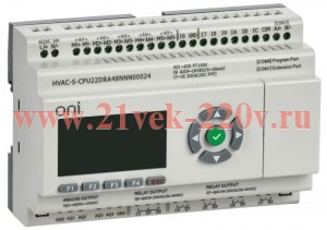 Контроллер программируемый логический HVAC S ЦПУ 8DI 8DO 1AI 4PT 2AO LED дисплей RS485 24В DC ONI HV