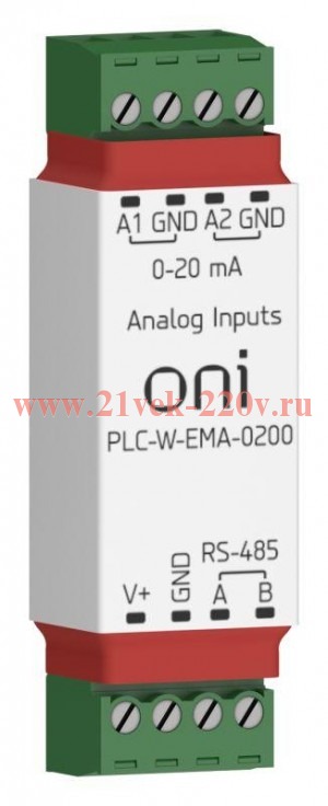 Расширение 2 AI ПЛК W. ONI PLC-W-EMA-0200